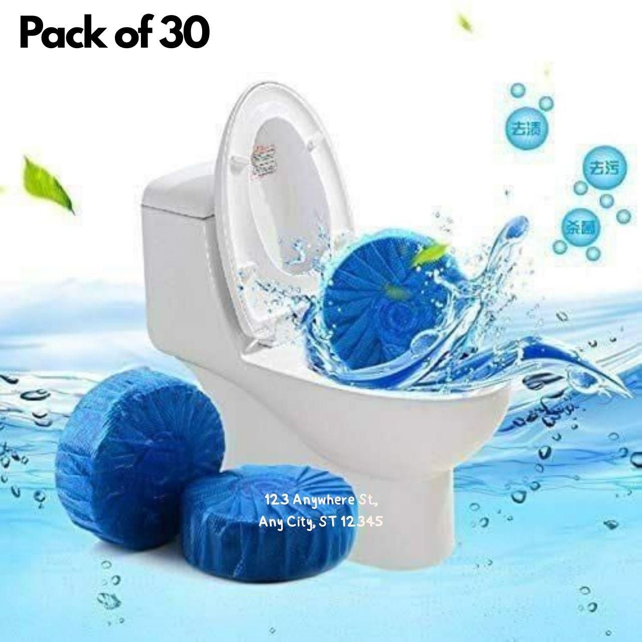 Toilet Cleaning Tablet-Toilet Deodorizer Bathroom Cleaner Tablet Pack of 30 (30pc)