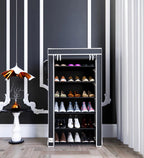 6 Rack Collapsible Wardrobe Cabinet and Shoe Rack